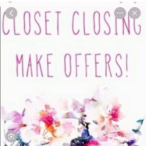 Closet Closing Sale Sign with Pink Lettering & Watercolor Florals